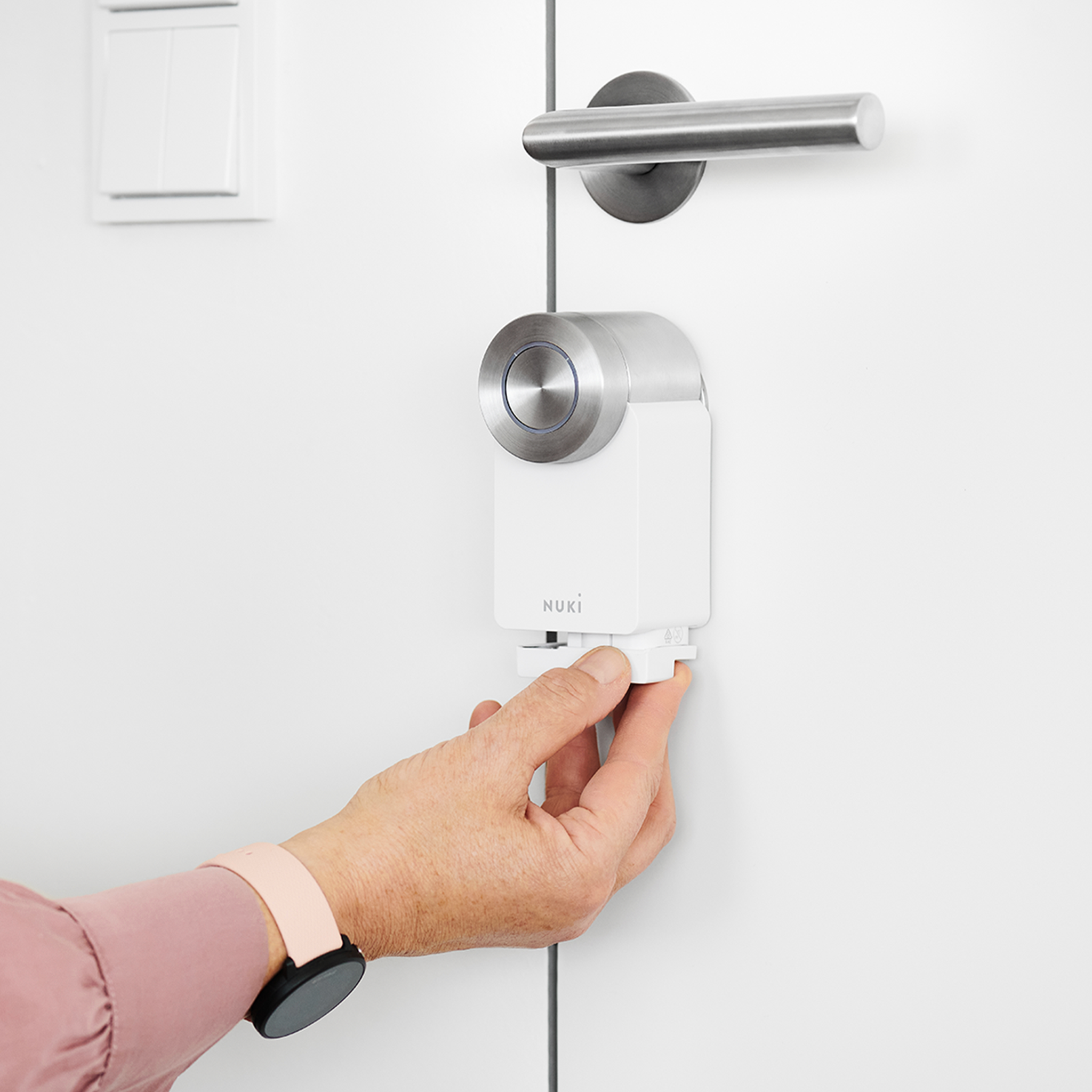 Acumulator Nuki Power Pack alb pentru Nuki Smart Lock, smart home, White - imagine 5